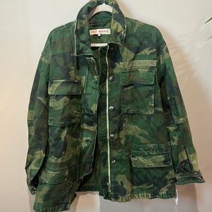 NWT free people Camo jacket